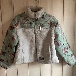 Disney Parks Haunted Mansion Sherpa puffer green and white jacket size small